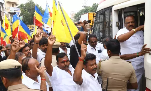 திருப்பூரில் போராட்டத்தில் ஈடுபட்ட பா.ம.க.வினர் கைது