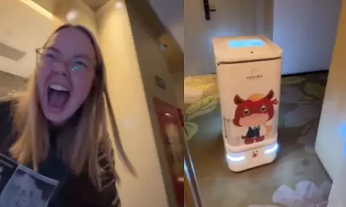 சீனாவில் எப்படி உணவு டெலிவரி செய்யப்படுகிறது- வீடியோ வைரல்