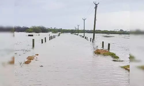 மரக்காணம் அருகே வெள்ளத்தில் மூழ்கிய பக்கிங்காம் கால்வாய் பாலம்: போக்குவரத்து பாதிப்பு