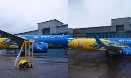 சி.எஸ்.கே. தீமில் ரெடியான விமானம் - Ethiad ஏர்வேஸ் வெளியிட்ட சூப்பர் வீடியோ