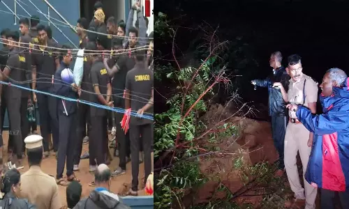 திருவண்ணாமலையில் மண்ணில் புதைந்த வீடுகளில் 7 பேர் சிக்கி தவிப்பு: மீட்புப் பணியில் NDRF வீரர்