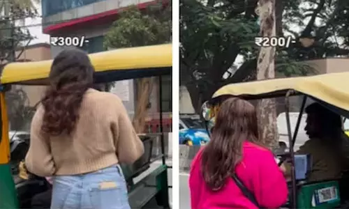 இந்தி பேசிய இளம்பெண்ணிடம் கூடுதல் கட்டணம் கேட்ட ஆட்டோ டிரைவர்