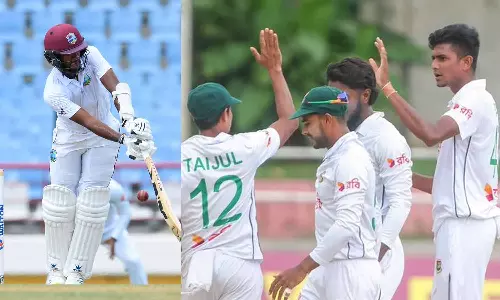 2-வது டெஸ்ட்: பதிலடி கொடுத்த வங்காளதேசம்- 146 ரன்னில் சுருண்ட வெஸ்ட்இண்டீஸ்