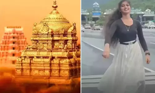 திருப்பதியில் இளம் பெண் புஷ்பா பாடலுக்கு நடனமாடி ரீல்ஸ்: பக்தர்கள் கடும் கண்டனம்