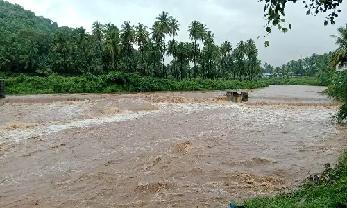 ஏற்காட்டில் கன மழை: திருமணிமுத்தாறு, சரபங்கா ஆற்றில் கரை புரண்டு ஓடும் வெள்ளம்
