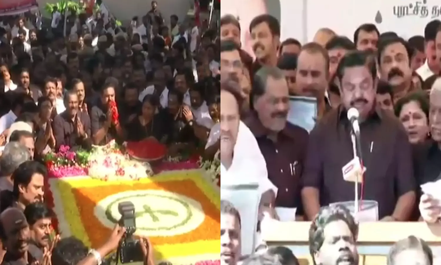 நினைவு நாள்: ஜெயலலிதா நினைவிடத்தில் இபிஎஸ் மரியாதை- அதிமுகவினர் உறுதிமொழி ஏற்பு