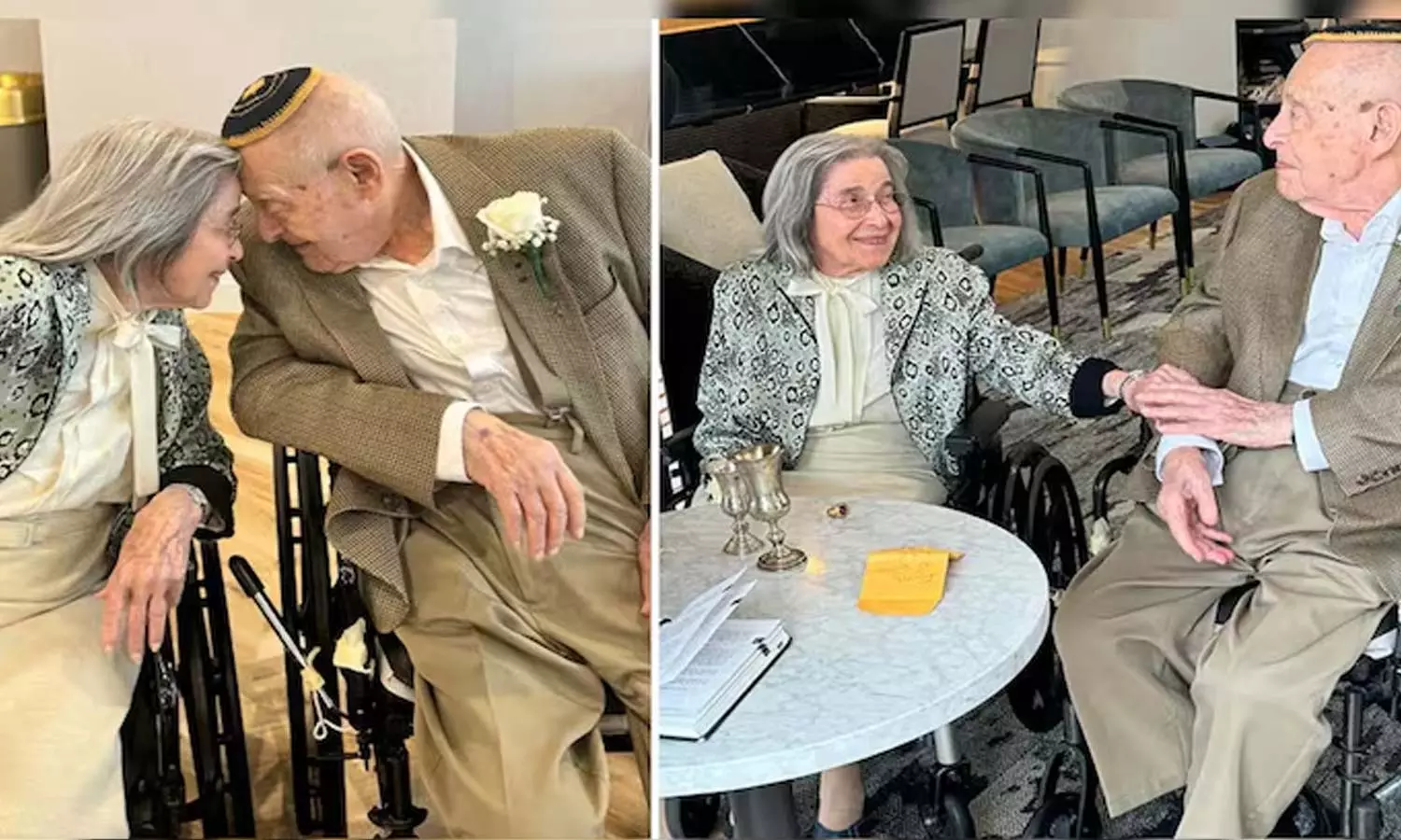 கின்னஸ் சாதனையில் இடம்பிடித்த உலகின் மூத்த புதுமண தம்பதி