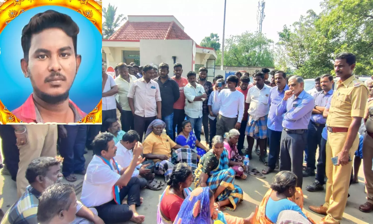 அம்மாபேட்டை அருகே தனியார் நிறுவன ஊழியர் மயங்கி விழுந்து சாவு: உறவினர்கள் தர்ணா