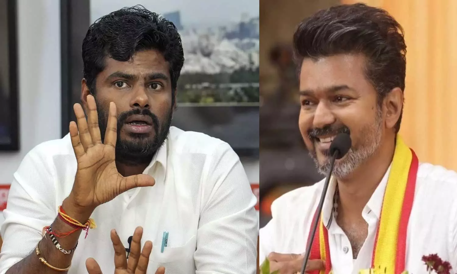 த.வெ.க. தலைவர் விஜய்க்கு மணிப்பூரை சுற்றிக்காட்ட நான் தயார் - அண்ணாமலை த.வெ.க. தலைவர் விஜய்க்கு மணிப்பூரை சுற்றிக்காட்ட நான் தயார் - அண்ணாமலை