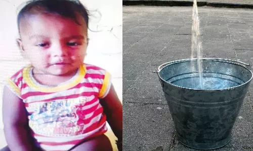 திருப்பூரில் பிளாஸ்டிக் பக்கெட் தண்ணீரில் விழுந்து 9 மாத ஆண் குழந்தை பலி