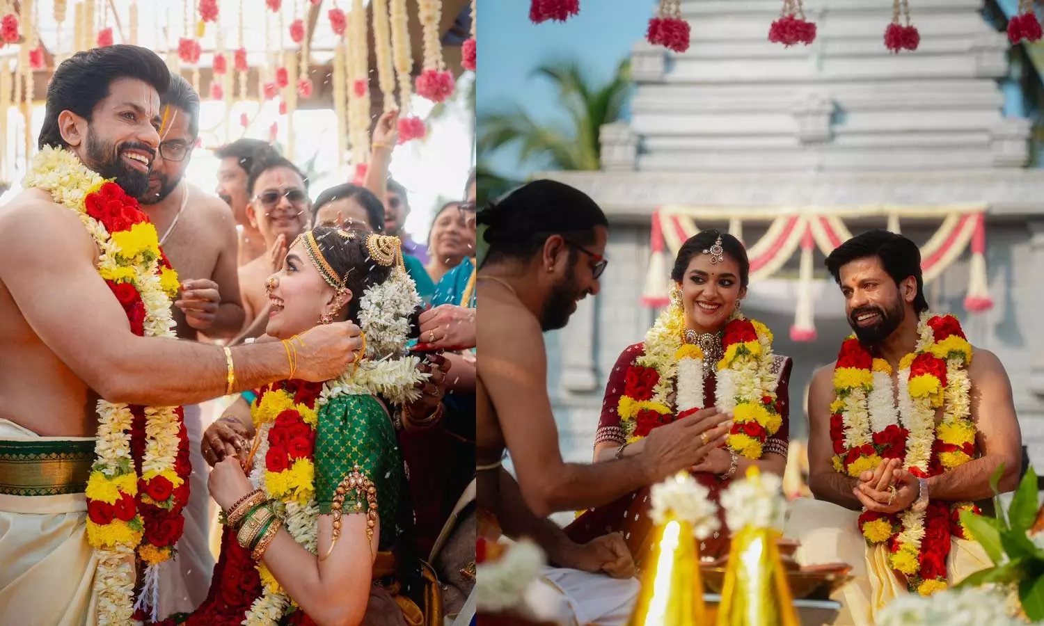 கோவாவில் நடைபெற்ற கீர்த்தி சுரேஷ் - ஆண்டனி திருமணம்.. புகைப்படங்கள் வைரல் கோவாவில் நடைபெற்ற கீர்த்தி சுரேஷ் - ஆண்டனி திருமணம்.. புகைப்படங்கள் வைரல்