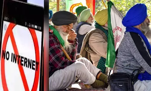 விவசாயிகள் மீண்டும் பேரணி- 12 கிராமங்களுக்கு இணைய சேவை முடக்கம்