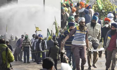 டெல்லி நோக்கி வந்த விவசாயிகள் மீது தண்ணீர் பீய்ச்சி விரட்டிய போலீஸ்.. பேரணியில் பஜ்ரங் புனியா பங்கேற்பு