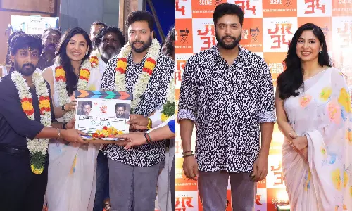 கணேஷ் கே பாபு இயக்கத்தில் ஜெயம் ரவி நடிக்கும் 34-வது படத்தின் பூஜை க்ளிக்ஸ்