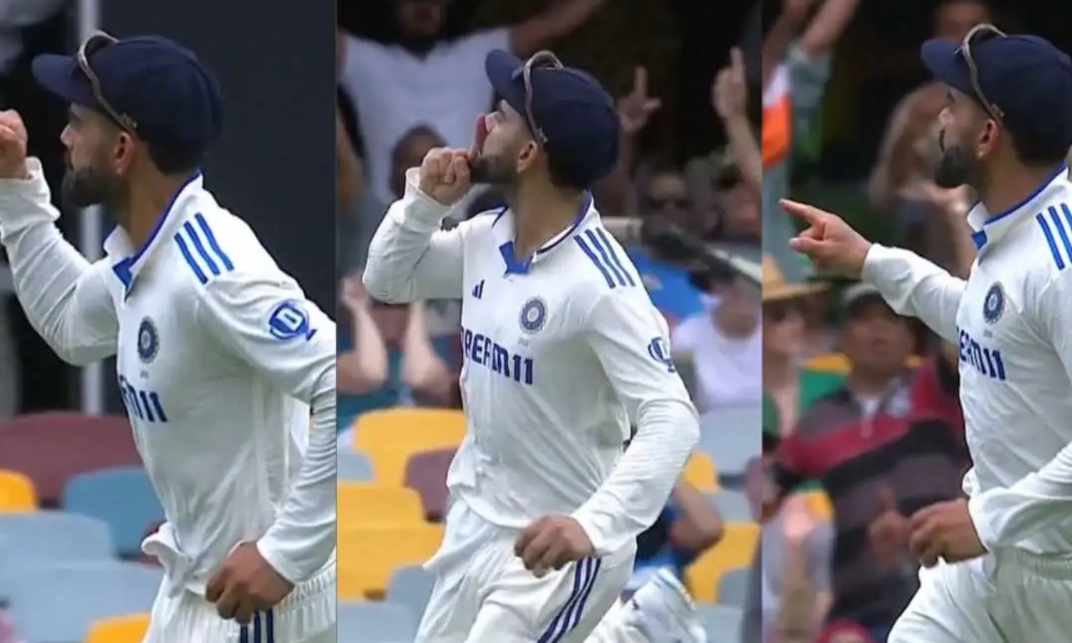 IND vs AUS: கேட்ச் பிடிததும் கூச்சலிட்ட ரசிகர்கள் - டென்ஷனில்   கோலி கொடுத்த ரியாக்ஷன் - வீடியோ