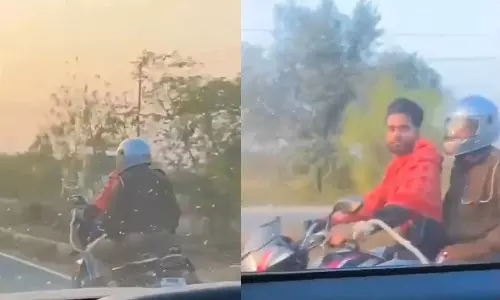 VIDEO: கைதியின் கையில் கயிறு கட்டி வண்டி ஓட்ட வைத்த கான்ஸ்டபிள்