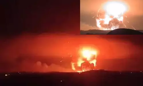 சிரியா மீது நிலநடுக்க குண்டு வீசிய இஸ்ரேல்.. அதிர்ச்சி வீடியோ