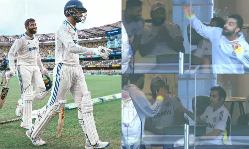 பாலோ ஆனை தவிர்த்த இந்தியா: துள்ளி குதித்து கொண்டாடிய கம்பீர்- விராட்: வைரலாகும் வீடியோ