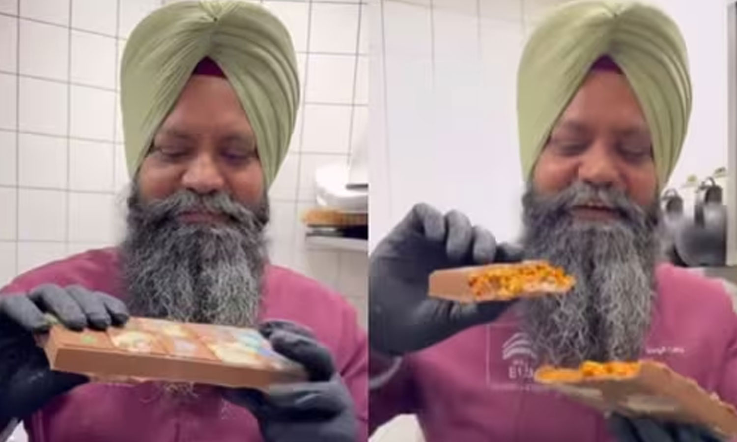 விமர்சனத்தை ஏற்படுத்திய  சிக்கன் டிக்கா சாக்லெட் தயாரிப்பு- வைரலாகும் வீடியோ