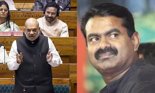 எப்போதும் கடவுள் பெயரை உச்சரித்த நீங்கள்தான் அயோத்தியில் தோற்றீர்கள்: அமித் ஷா பேச்சுக்கு சீமான் கண்டனம்