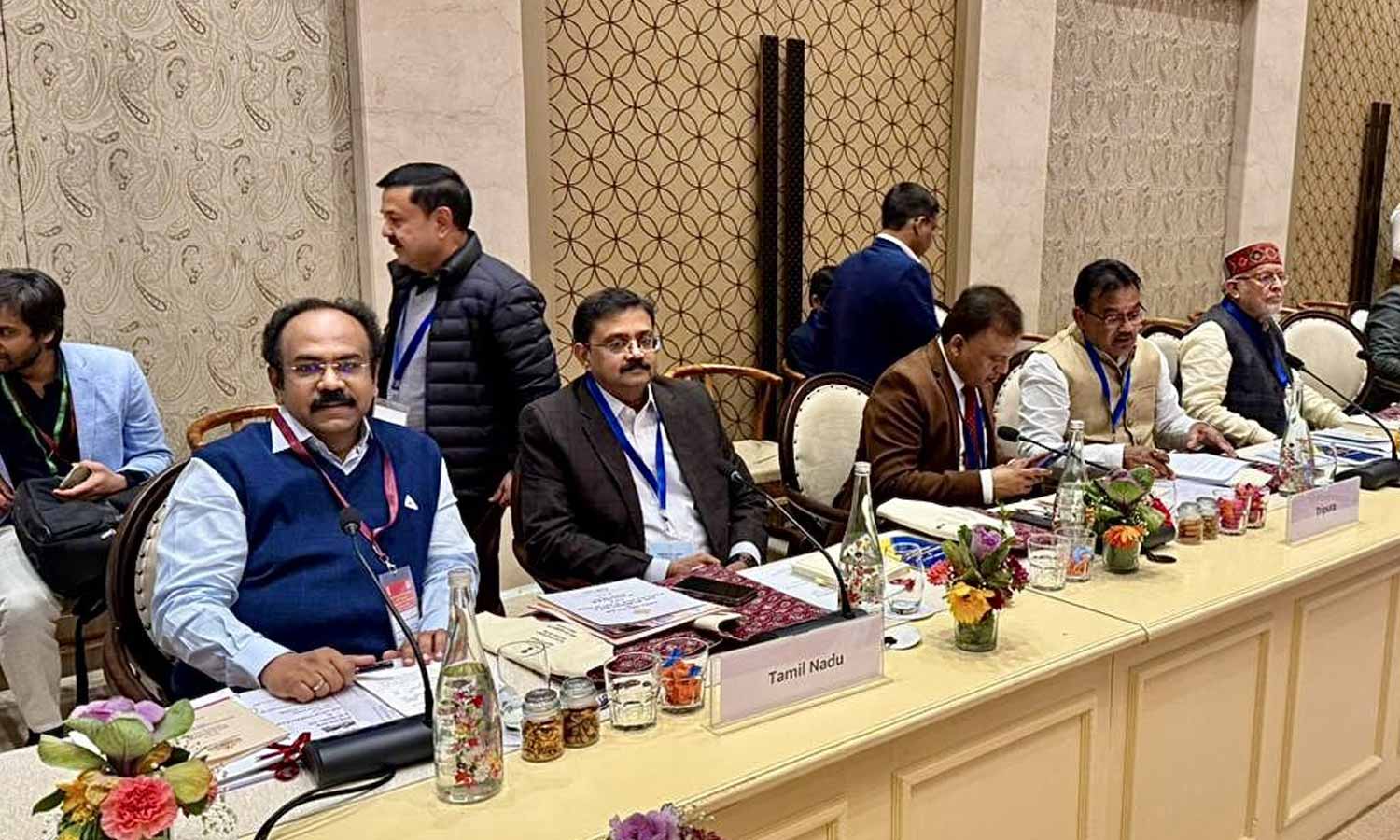 மத்திய அரசின் வரவு- செலவு திட்ட முன்னோட்ட கூட்டத்தில் பங்கேற்ற அமைச்சர் தங்கம் தென்னரசு