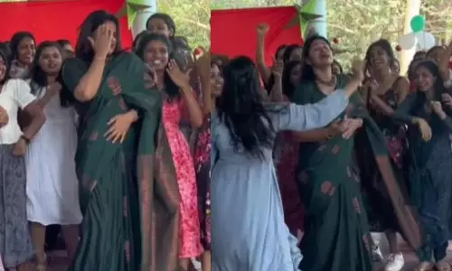 புஷ்பா 2 பாடலுக்கு மாணவிகளுடன் பேராசிரியை குத்தாட்டம்- வீடியோ