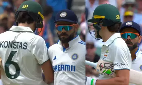 ஆஸ்திரேலிய அறிமுக வீரர் கான்ஸ்டாஸ் மீது வேண்டுமென்றே மோதிய கோலி.. வைரல் வீடியோ