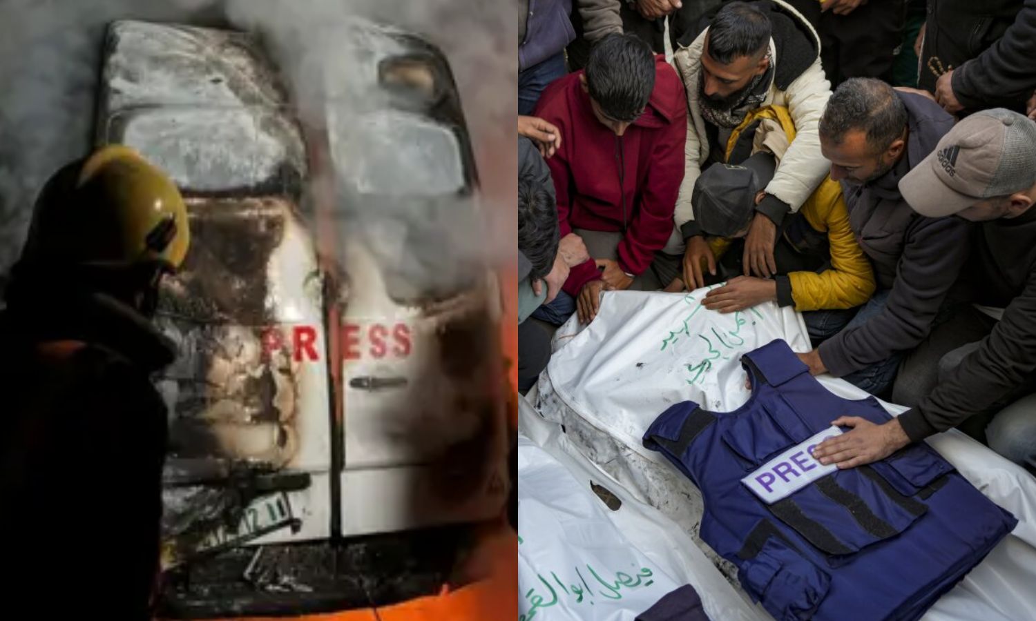 காசா அகதி முகாம் - மருத்துவமனைக்கு அருகே வான்வழித் தாக்குதல்.. 5 பத்திரிகையாளர்களை கொன்ற இஸ்ரேல்