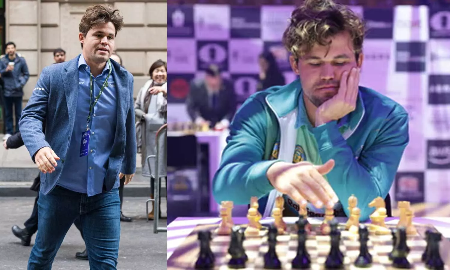 செஸ் சாம்பியன்ஷிப்: ஜீன்ஸ் அணிந்து வந்ததற்காக மேக்னஸ் கார்ல்சன் தகுதி நீக்கம் செஸ் சாம்பியன்ஷிப்: ஜீன்ஸ் அணிந்து வந்ததற்காக மேக்னஸ் கார்ல்சன் தகுதி நீக்கம்