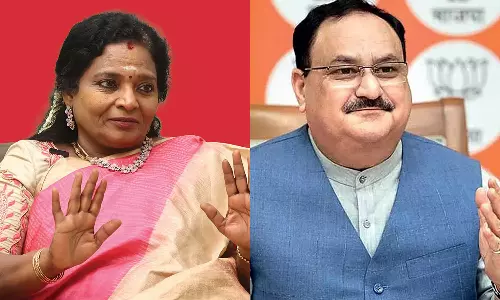 பா.ஜ.க. தேசிய தலைவர் நட்டாவை சந்திக்க டெல்லி புறப்பட்டார் தமிழிசை சவுந்தரராஜன்