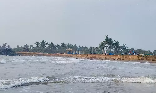 கடல் சீற்றத்தால் மண் அரிப்பு- தேவனாம்பட்டினம் ஊருக்குள் தண்ணீர் செல்லும் அபாயம்