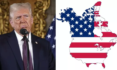 கனடாவை கைப்பற்ற பொருளாதார அழுத்தம்.. ஒருங்கிணைந்த வரைபடத்தை வெளியிட்டு டிரம்ப் மிரட்டல்