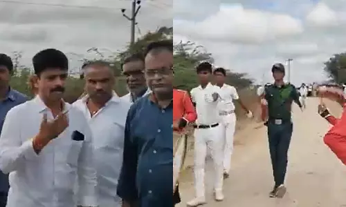 ரேவந்த் ரெட்டி சகோதரருக்கு கான்வாய்: பேண்டு வாத்தியங்களுடன் அணிவகுப்பு- பாஜக, பிஆர்எஸ் விமர்சனம்