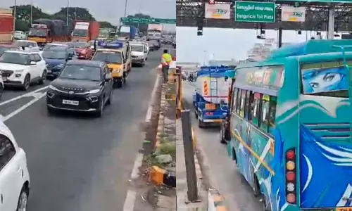 பொங்கல் தொடர் விடுமுறை எதிரொலி- உளுந்தூர்பேட்டை சுங்கச்சாவடியில் போக்குவரத்து நெரிசல்