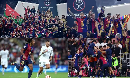 ஸ்பெயின் சூப்பர் கோப்பை பைனல்: ரியல் மாட்ரிட்டை 5-2 என பந்தாடியது பார்சிலோனா