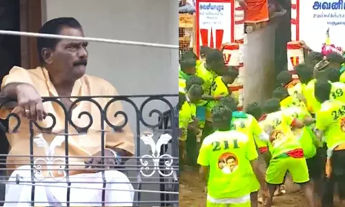அவனியாபுரம் ஜல்லிக்கட்டு போட்டியை வீட்டில் அமர்ந்தபடியே பார்த்த நடிகர் வேல ராமமூர்த்தி