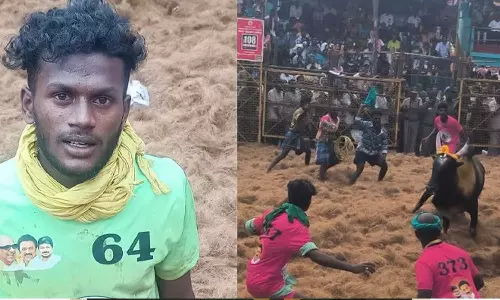 பாலமேடு ஜல்லிக்கட்டு: 14 காளைகளை அடக்கி முதலிடத்தை பிடித்த பார்த்திபனுக்கு கார் பரிசு