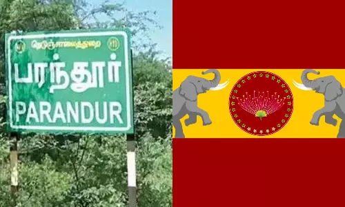 பரந்தூர் கிராம மக்களை சந்தித்த தமிழக வெற்றிக் கழகத்தினர்