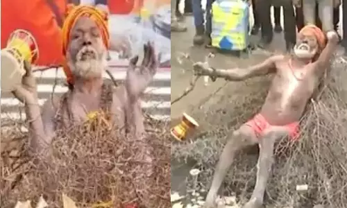 VIDEO: மகா கும்பமேளாவில் நிருபரை தாக்கிய முள் பாபா..முட்கள் உண்மையானதா? எனக் கேட்டதால் ஆத்திரம்