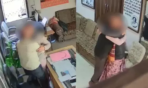 அரசுப் பள்ளியில் ஆசிரியையுடன் தலைமையாசிரியர் செய்த அசிங்கம்.. லீக் ஆன சிசிடிவி வீடியோ