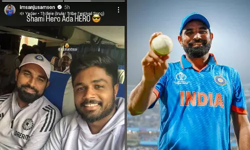 சமி ஹீரோ டா.. ஹீரோ.. சஞ்சு சாம்சனின் இன்ஸ்டா பதிவு