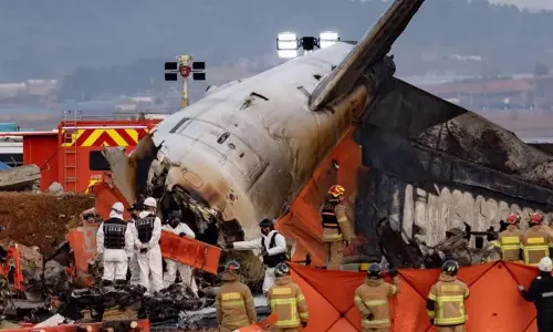 தென் கொரியாவில் விமான விபத்தில் 179 பேரின் உயிரை குடித்த கான்கிரீட் சுவர் அகற்றம்