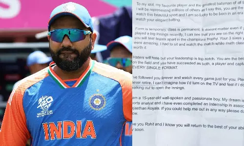 நீங்கதான் BEST.. தயவு செய்து ஓய்வு அறிவித்து விடாதீர்கள்- ரோகித்துக்கு உருக்கமாக கடிதம் எழுதிய சிறுவன்