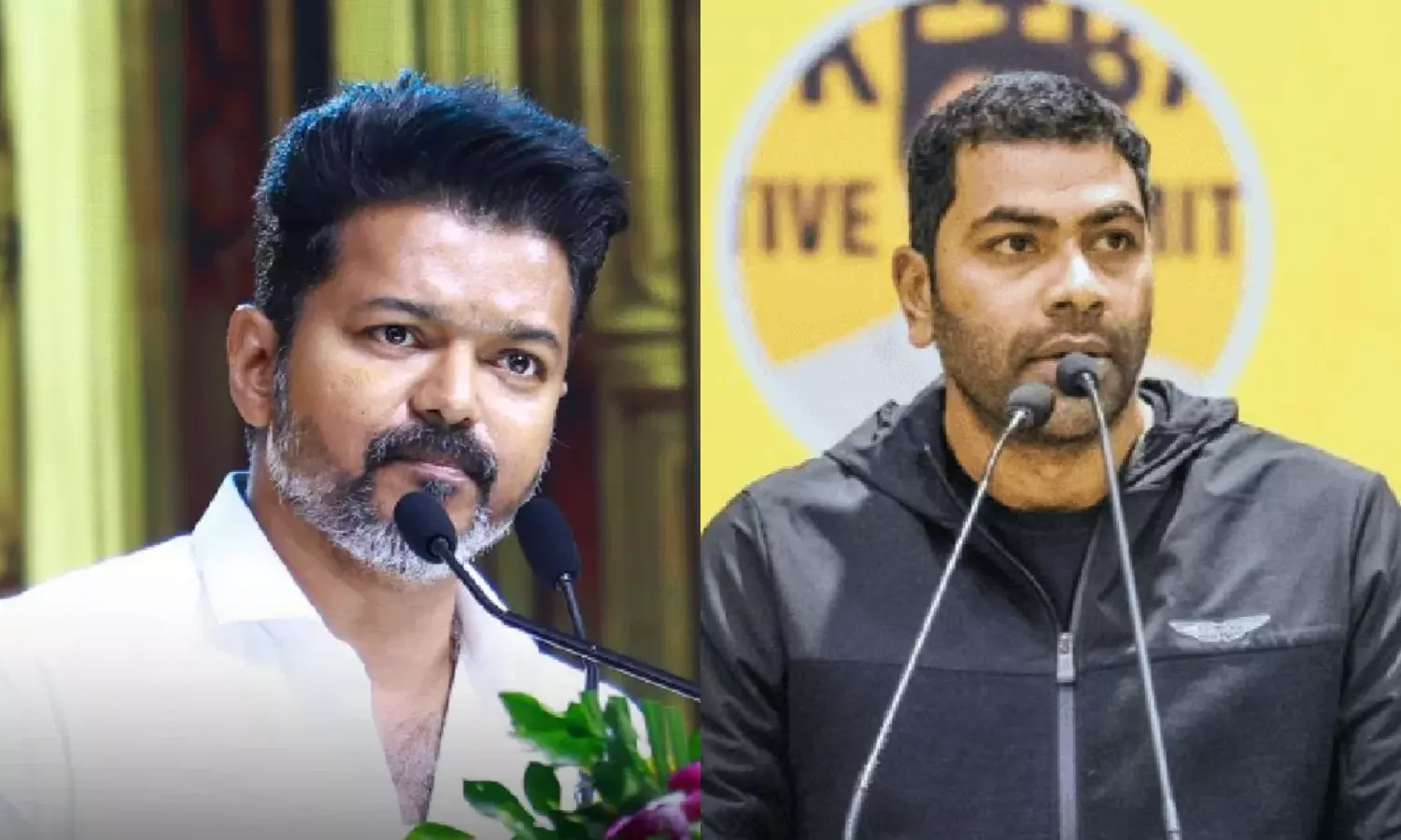 விஜயுடன் கைகோர்க்கும் ஆதவ் அர்ஜுனா? விஜயுடன் கைகோர்க்கும் ஆதவ் அர்ஜுனா?