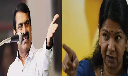 தூத்துக்குடியில் போட்டியிட்டது ஏன்? பெரியார் விவகாரத்தில் கனிமொழிக்கு சீமான் கேள்வி