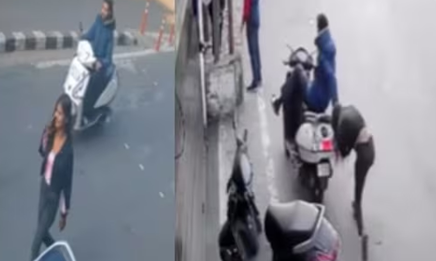 VIDEO: செல்போனுடன் பெண்ணையும் இழுத்து சென்ற திருடன்