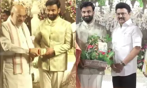 வெங்கையா நாயுடு இல்லத்திருமணம்- அமித்ஷா, மு.க.ஸ்டாலின் பங்கேற்பு