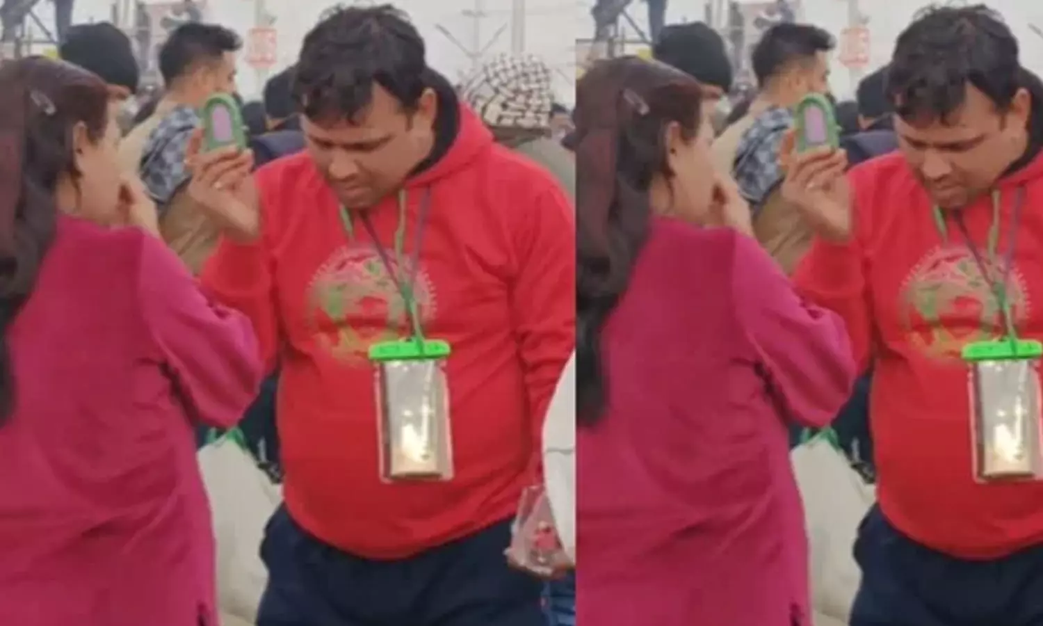 மகா கும்பமேளாவில் வைரலான மேக்கப் பெண்- வீடியோ மகா கும்பமேளாவில் வைரலான மேக்கப் பெண்- வீடியோ