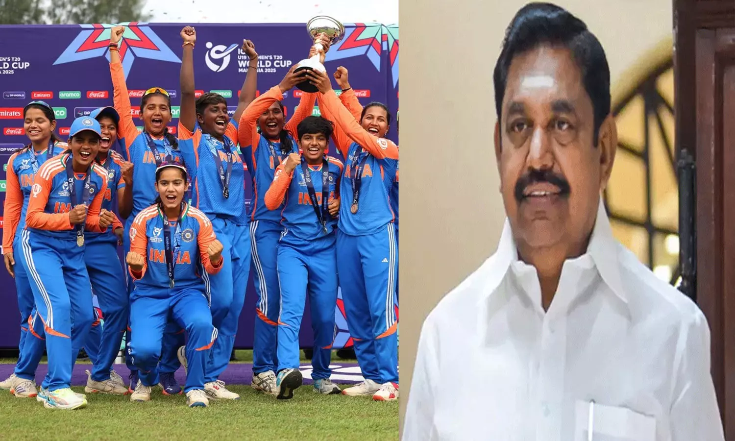 மகளிர் டி20 உலக கோப்பையை கைப்பற்றிய இந்திய அணிக்கு எடப்பாடி பழனிசாமி வாழ்த்து