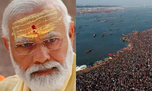 இன்று திரிவேணி சங்கமத்தில் நீராடும் பிரதமர் மோடி